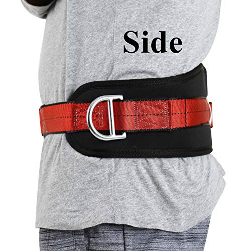 WILDKEN Body Belt with Waist Pad and Side D-Rings, Personal Protective Equipment Safety Climbing Harness (Red) - Thumbnail 7