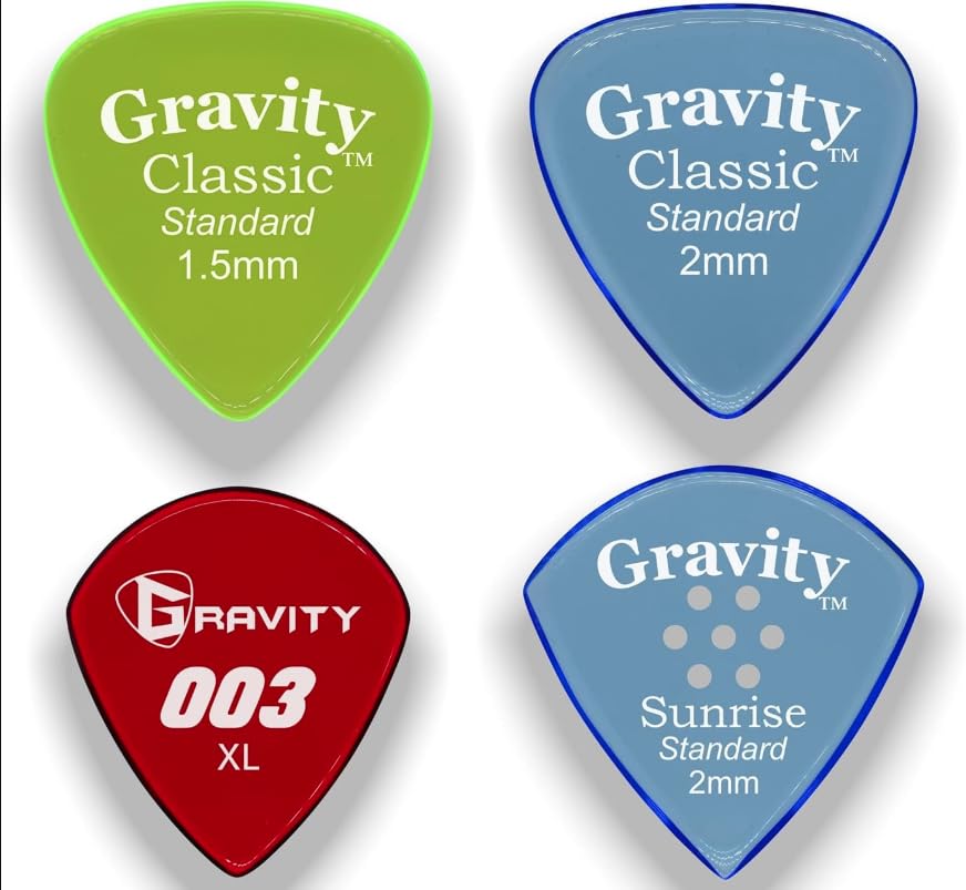 Variety Pack - Guitar Picks | Brighter, Louder, Faster | Made in the USA | Gravity Picks (4 Pick)