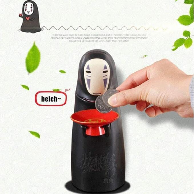 Toy Banks,No Face Coin Bank，No Face Piggy Bank,Auto Eat Coin Music Piggy Bank, Adults Boys Kids Easter Christmas Birthday Gift