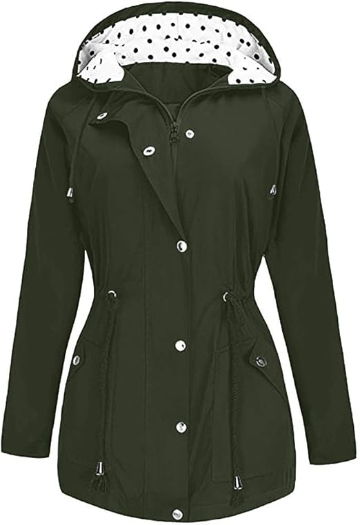 Chubasquero para mujer, impermeable, con capucha, resistente al viento