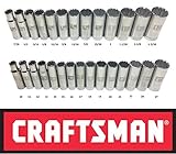Craftsman Laser Etched Easy Read 28 Piece SAE & Metric 1/2