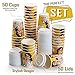 Disposable Coffee Cups With Leak-Proof Lids 12 Oz To-Go, 50-Pack Hot Paper Insulated Double Wall Cup Quality Secure-Locked Lid. Cute & Funny Woman Design, Cold/Hot Beverage Party Travel Cups.