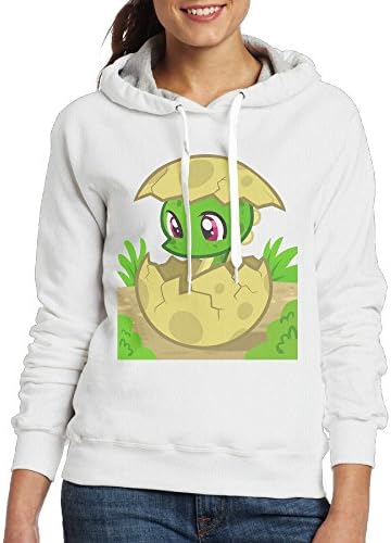 Kula Women Winter Dinosaur Baby Cartoon Pullover White