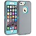 Co-Goldguard Case for iPhone 6/6s,[Heavy Duty] [Litchi Pattern Series] 3 in 1 Durable Cover with with Screen Bumper Shockproof Drop-Proof Shell Case for Apple iPhone 6/6s 4.7 inch (Grey&Green)