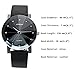 Findtime Mens Nice Slim Black Leather Quartz Wrist Watches