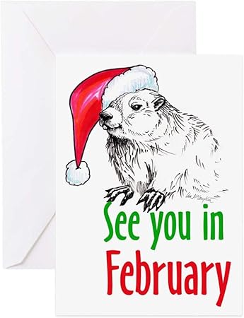 Amazon Cafepress See You In 2月 グリーティングカード 10枚パック 内側は空白 バースデーカード 光沢 グリーティングカード 文房具 オフィス用品