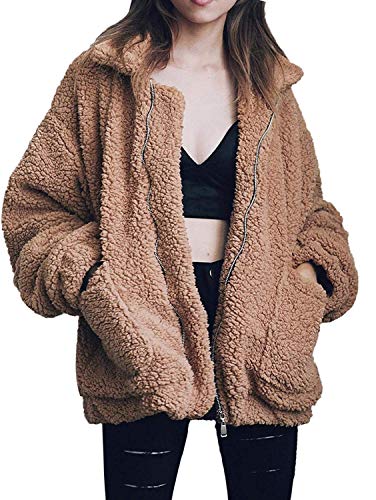 plus size faux shearling jacket
