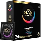 SKYN Selection Latex-Free Condoms - 24 Count - New Variety Pack Includes SKYN Original, Elite, Excitation and Elite Extra Lub