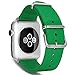 Tinsow Wristband Watch Strap Comfortable Denim Fabric Replacement Watch Band Compatible for iWatch Series 4/3/2/1 (Green, 38MM/40MM)