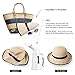 Ladies Floppy Summer Sun Beach Straw Hats Accessories UPF 50 Crushable Wide Brim 56-58cm Coffee