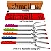 Marshmallow Roasting Sticks, 5 Pack of 45” Premium Smores Sticks with Free Carrying Pouch, Best for Roasting Hot dogs, Smores Skewers, Marshmallows, Sausages and S'more!