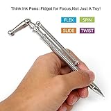 Think Ink Pen,Changeable Finger Fidget Pen Toys for Anxiety and Boredom,Fidget for focus Tool,Toy to Relief Stress,Magnetic Metal Writing Pen, (Think Ink Pen)