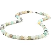 BALIBALI Mens Healing Beaded Necklace Natural Stone Beads Necklace for Men Stress Relief,Balance
