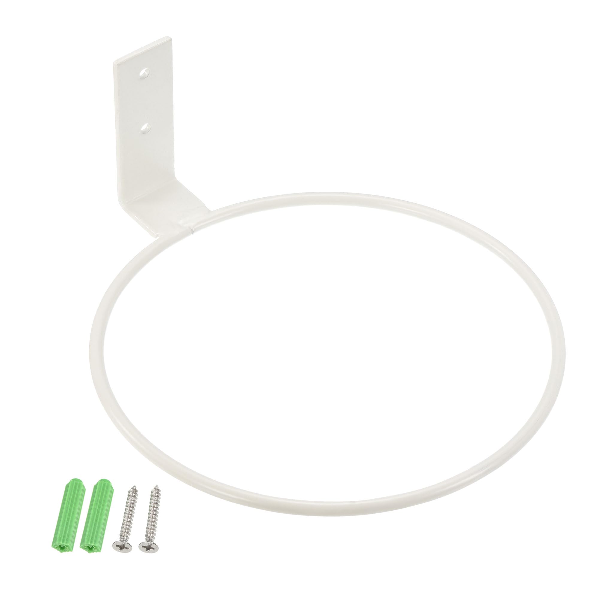 PATIKIL 6 Inch Flower Pot Holder, Ring Wall Mounted Plant Stand Rack for Home Indoor Outdoor, White
