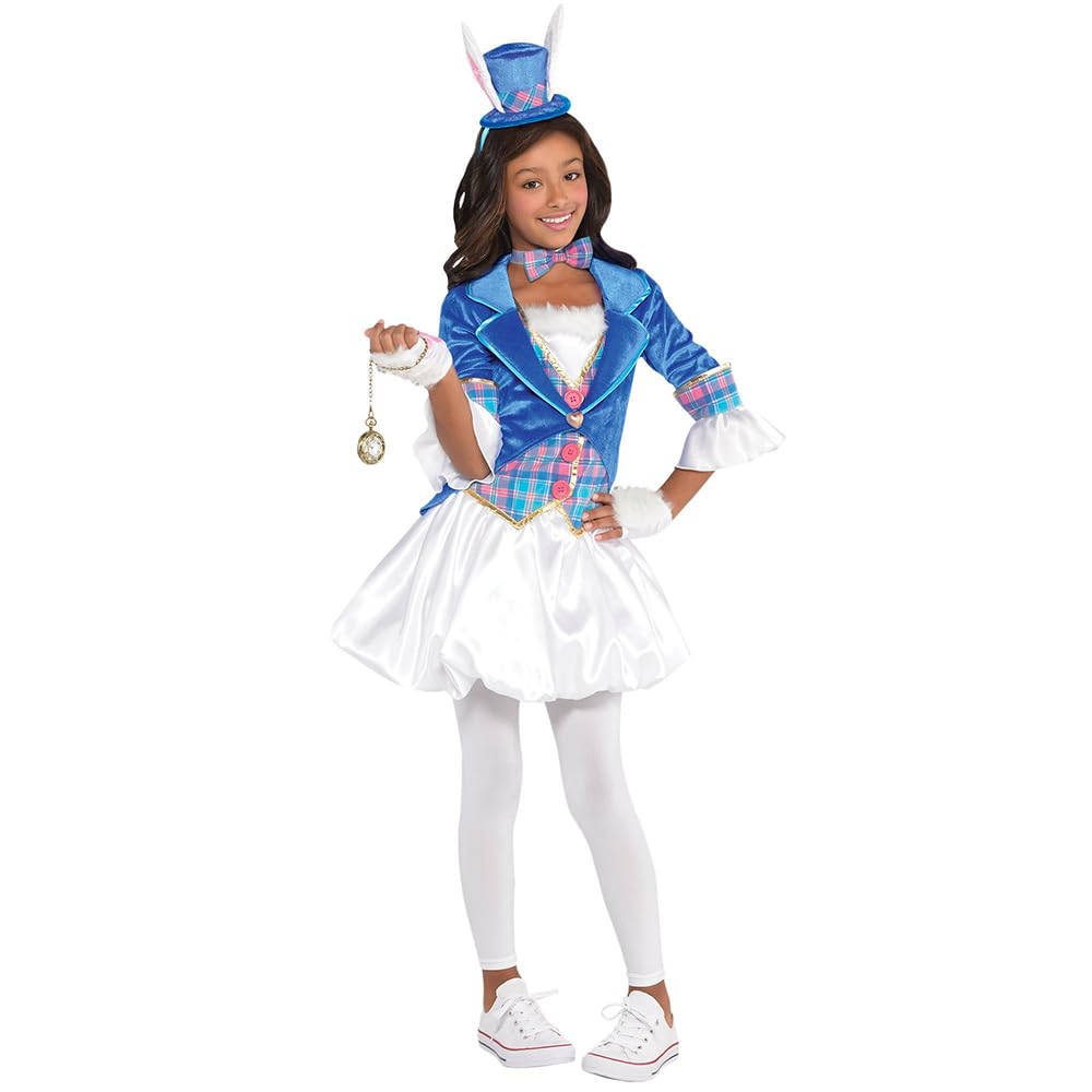 Photo 1 of Amscan 849775 Girls Down The Rabbit Hole Costume, Large Size (12-14 Years Old), Multicolor, opensize