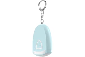 ANKOSHUN Rechargeable Personal Alarm for Women - Personal Safety Alarm, Siren Alarm, Flash Light, 130 dB, Self Keychain, Birthday Gifts for Women, Daughter, College Student, Girl, Teen, Kids (Aqua)
