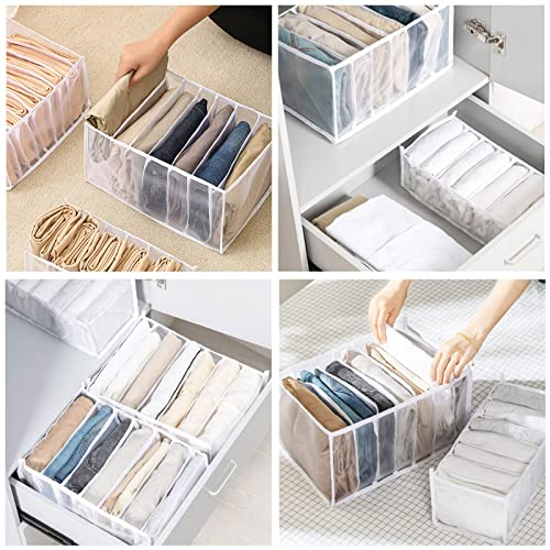 DINBLEX Wardrobe Clothes Organizer 3 Pack, Drawer Organizers For