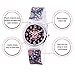 Zeiger Kids Children Girls Women Teen Watch Time Teacher Watch with Silicon Band(Black Small Floral)
