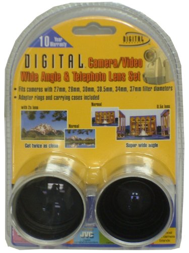 Digital Concepts 37mm TeleandWide Camcorder Lens KitÂ (KIT1337)