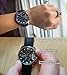 CakCity Men's Military Watches Business Waterproof and Stopwatch,Sport Watch with Black Leather Large Dial