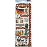Paper House Productions STCX-0155E Travel Cardstock Stickers, Germany