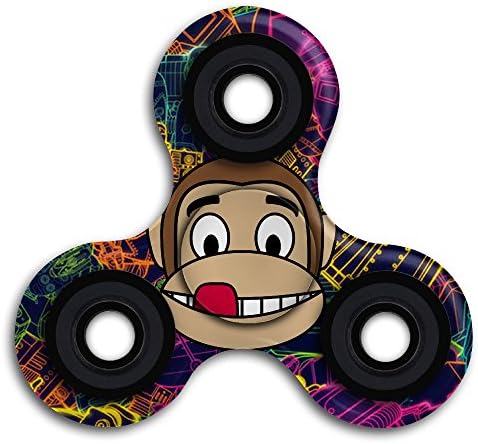 Office Desk Gadget - Monkey-emojis Tri Fidget Hand Spinner Toy For ADD / ADHD / Anxiety / Autism And Stress Relief Adult Children