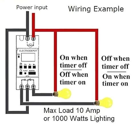 7 Day 24 Hour Digital Time Switch 120vac Control 16amp Spdt