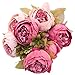Luyue Peonies Artificial Flowers Vintage Faux Peony Arrangements Fake Flower for Vase Silk Floral Bouquet for Table Centerpiece Wedding Decoration Indoor Home Decor
