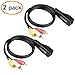 RELPER 2 Pack 3 RCA to RJ45 Balun Component Video and Audio Extender Over Cat5/6 Up to 600ft/200M