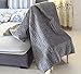 F.Y.Dreams Duvet Cover for Weighted Blanket 60x80 inches with 8 Ties/Minky Square Quilted/Dark Grey