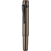 HONG DIAN M2 Black Forest Mini Rollerball Pen, Fine Point 0.5mm, Sleek Aluminium Pocket Pen with Black Ink Refill, Ideal for Travel & Signature (Caramel Brown)