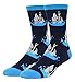 Zmart 3 Pack Men's Colorful Fun Animal Funny Shark Novelty Crew Socks Size 8-13 Gift Box