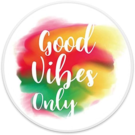 Premium Pop Girp Socket and Expanding Stand Prevent Phones form Dropping for Smartphones and Tablets and More (good-vibes-only-artistic-quote)