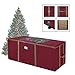 Rolling Christmas Tree Storage Bag - Heavy-Duty Storage Bags for 12FT Artificial Trees, Seasonal Décor, Packing, Moving, and More by Elf Stor (Red)