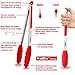 Walfos Heat Resistant Cooking Tongs with Silicone Tip, Premium Sturdy 12-inch ，9-inch and 7-inch Thick Stainless-Steel Locking Kitchen Tongs for Cooking, Barbecue, Salad, Grilling, Frying, Set of 3