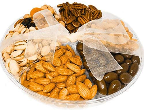 Holiday Gift Freshly Roasted Nuts, Delicious Salted Almonds, Buttery Cashews, Tasty Pistachios, Savory Mixed Nuts, Chocolate Covered Almonds, Walnuts, Pecans. (2 LBS)