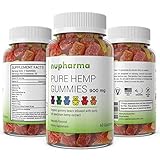 Pure Hemp Gummies - 15mg per Gummy - Organic Hemp Extract- Gummy Bears (60 Count)