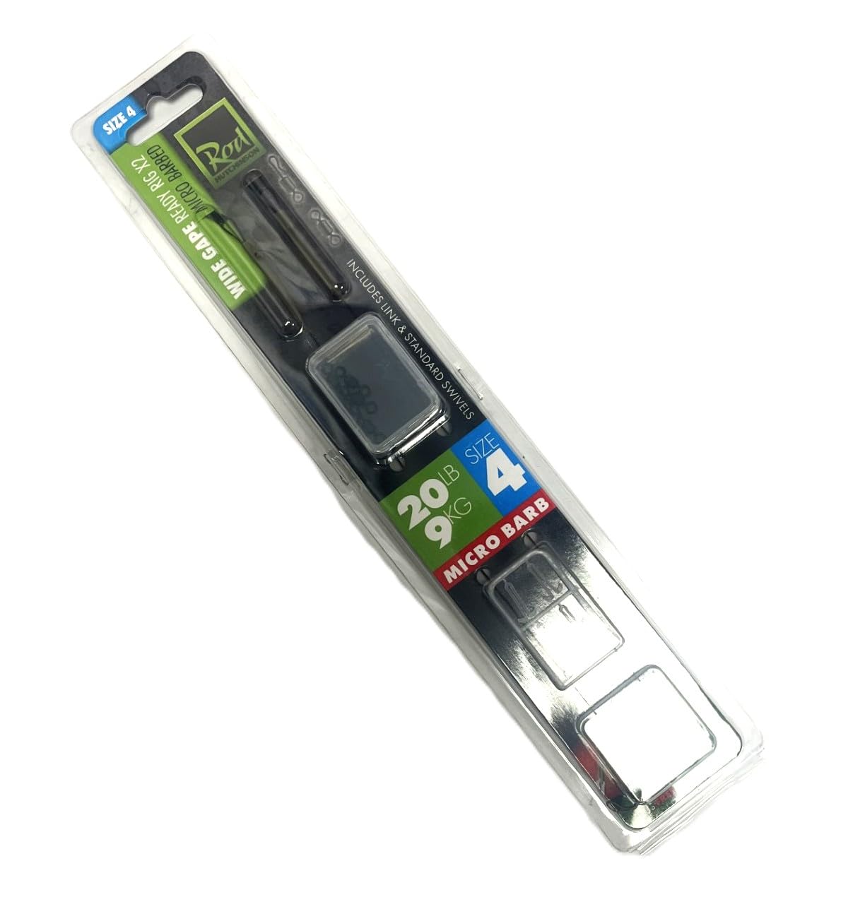 Wide Gape Ready Rig - 2pcs - Size 4 Micro Barb Rod Hutchinson Fishing Tackle