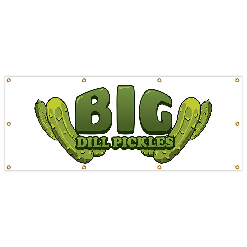 Amazon Com Big Dill Pickles Banner 36 X 96 Heavy Duty 13 Oz