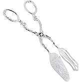 9 in Vintage Salad Tong, Metal Food Serving Tongs Salad Steak Clip Buffet Tongs for Buffet Catering Bread BBQ, 8.5 x 4.5in