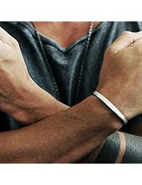 Pulsera de acero inoxidable con texto en inglés «Inspirational Gifts» para mujer, con cita en inglés «Mantra»