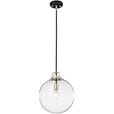 ML Lighting Mellrosa 1-Light Pendant Light Matte Black Modern Gold