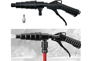 Lymizhuo Coolant System Flush Gun – Lever-Action Heater Core Flush Kit with Air & Water Combo, Fits 19-40mm Hoses for Radiato