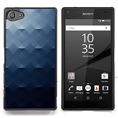 For Sony Xperia Z5 compact / mini - brushed metal grey blue pattern /Design Hard Plastic Protective Case Slim Fit Cover/ - Super Marley Shop -