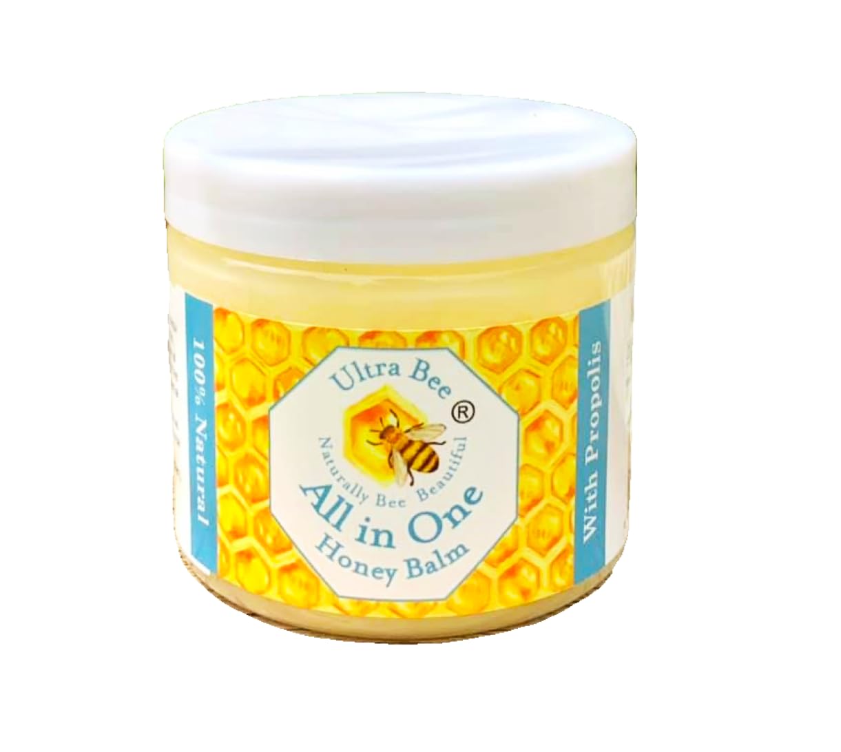 100% Natural All in One Honey Balm, Natural Moisturiser for Sensitive Face, Body, Lips,Tattoo's 200ml