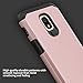 TJS Phone Case Compatible with Samsung Galaxy A6 2018, Dual Layer Hybrid Shockproof Drop Protection Impact Rugged Cover (Rose Gold)