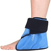 Comfpack Heel Ice Pack Wrap for Plantar Fasciitis Relief, Ankle Ice Pack Wrap for Swelling, Reusable Gel Cold Ice Pack for Fo