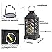 Solar Lantern Indoor or Outdoor 4Leaf Clover Bronze − Antique Metal Construction − Solar Powered Hanging Lantern or Tabletop with LED Flickering Candle 5.5 x 5.5 x 11 inches