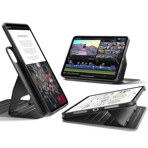 ESR für iPad Pro 11 Zoll Hülle 2025/2024 (M5/M4), drehbare Hülle mit Abnehmbarer Magnetabdeckung, Ständer im Hoch-/Querformat, 9 Standwinkel, Shift Se