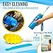 Perfect Hydrate Leak-Proof Collapsible Water Bottle - BPA-Free Silicone Foldable Bottle for Hiking, Tracking, Cycling & Sports + Cleaning Brush (Medium, Blue)